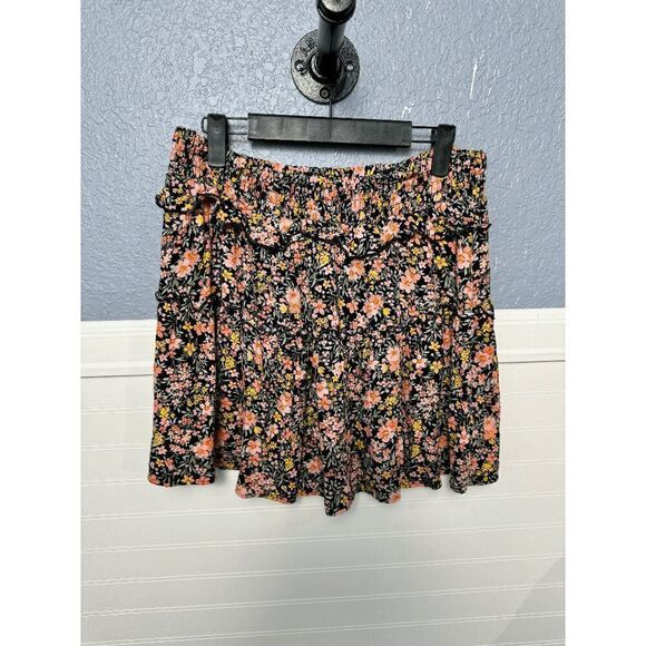 American Eagle Outfitters Women's Multicolored Cute Ruffled Floral Mini Skirt Me - Picture 1 of 9